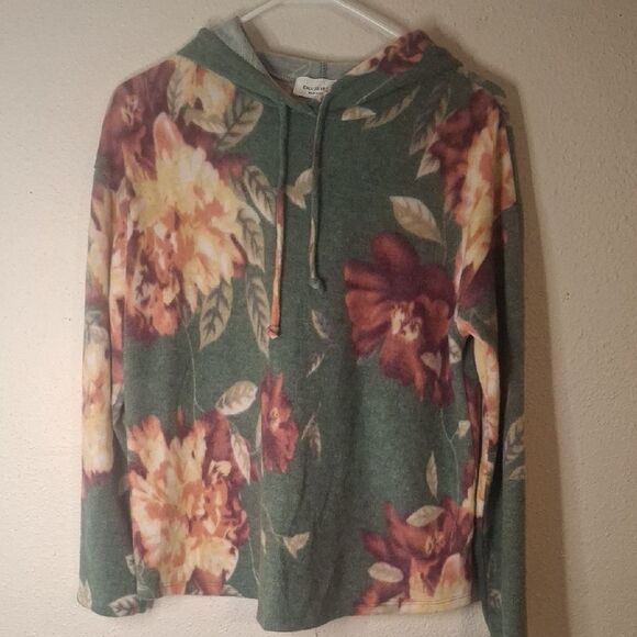 Exclusive One Floral Green Hoodie size medium - Picture 1 of 6